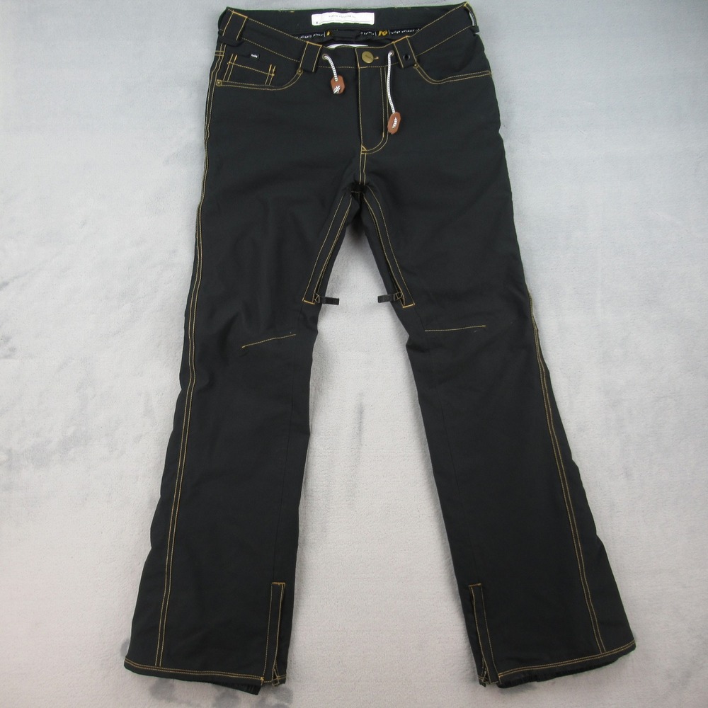 Analog Snowboard Pants Womens Small Black Contrast Stitch Insulated Ski Winter